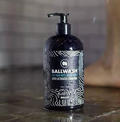 Ballsy Ballwash Charcoal Body Wash for Men - Moisturizing Men’s Bodywash with Coconut Oil – Soap